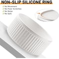 thumbnail image 4 of Non-Slip Ceramic Dog Bowls,6" Dog Food and Water Bowl Set with Silicone Base, 32oz/4cups Weighted Flip-Proof Pet Feeding Bowl for Medium Dogs (Medium,White), 4 of 4