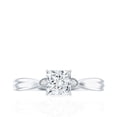 thumbnail image 5 of Rosec Jewels Princess Cut Diamond Promise Ring for Women - EF-VS Grade Certified Lab Grown Diamond, 925 Sterling Silver, US 4.00, 5 of 9