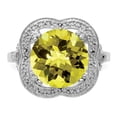 thumbnail image 5 of Sterling Silver Rhodium Checker-Cut Lemon Quartz Ring QR3200LQ, 5 of 5