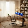 thumbnail image 2 of Legooin 70.8"W Extra-Wide Smart Electric Computer Desk Mobile Writing Desk for Home Office Dorm, Brown, 2 of 9