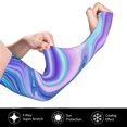 thumbnail image 2 of Fotbe Swirl Blue And Purple Mangas para Brazos con Protección Solar UV- Cubrebrazos para Tatuajes – Mangas Deportivas Refrigerantes UPF 50 para Hombre y Mujer, 2 of 7