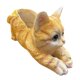 thumbnail image 5 of Maceta con forma de maceta, escultura artística de gatito, adorno para la sala de estar. amarillo, 5 of 8