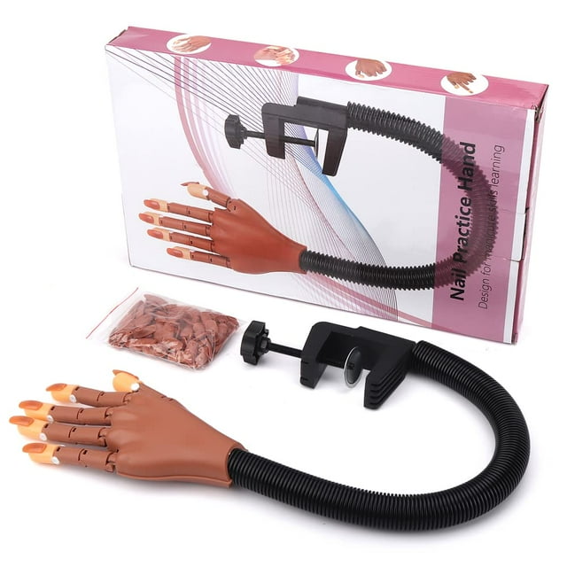Nail Practice Hand LIONVISON para uñas acrílicas con 100 puntas