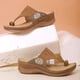 thumbnail image 4 of Zapatillas de cuña informales de tacón medio con flores y punta redonda de verano de talla grande para mujer Wmkox8yii  ytu3643, 4 of 6