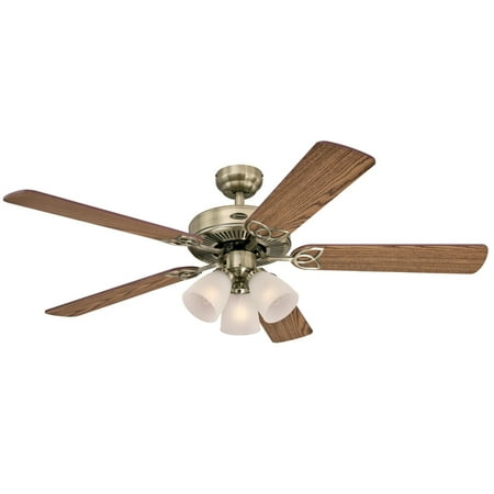 

Westinghouse Vintage 52 in. Antique Brass Brown Indoor Ceiling Fan