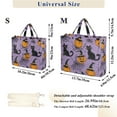 thumbnail image 2 of FORMRS Womens Corduroy Tote Bag Crossbody Shoulder Handbag with Pocket, Halloween Pumpkin, 2 of 7