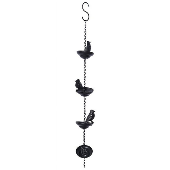 Mobile Birds on Cups Rain Chain for Outside, Chains Gutters Downspouts Home,9x7x60cm
