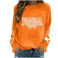 thumbnail image 2 of yoeyez Mama Sweatshirt for Women Leopard Mama Bow Crewneck Moms Outfit Long Sleeve Lightweight Pullover Tops Gifts for Mothers Day, 2 of 6