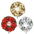 thumbnail image 4 of Praeter 1Pc Wonderful Christmas Wreath Front Door Xmas Garlands Artificial Decorative Door Hanging Rattan Wreath Hotel Shopping Mall Arrang Golden, 4 of 6