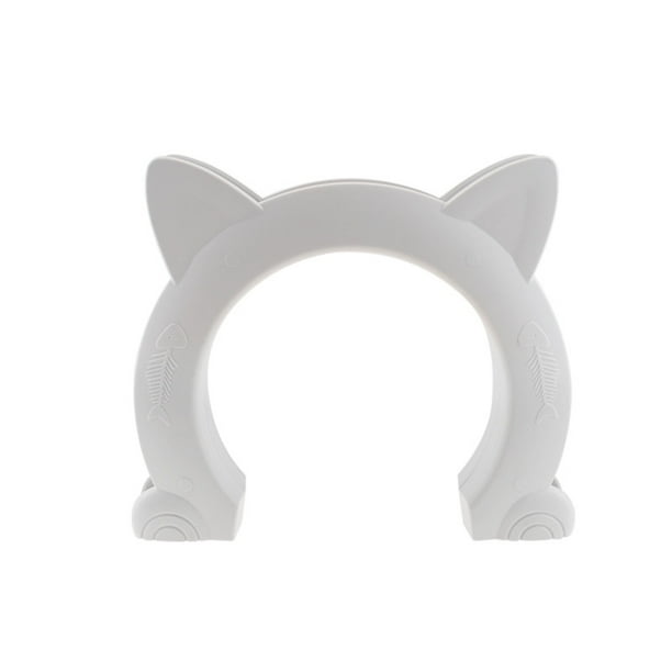 Puerta interior para puerta de gato, puerta para mascotas, orificio para puerta para perros, gatitos, fácil de instalar (blanco)