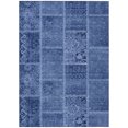 thumbnail image 2 of 9' X 12' Navy Blue And Denim Blue Patchwork Washable Indoor Outdoor Area Rug, 2 of 5