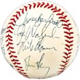 1990 New York Yankees Team Signed Autographed Official AL Baseball With