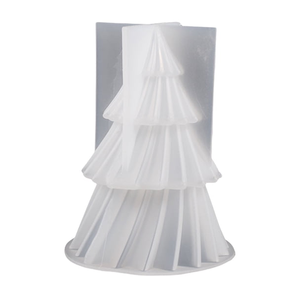 Molde de árbol de Navidad 3D, molde de fundición de resina de silicona DIY para decoración de fiesta navideña