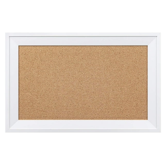 Tablero de corcho HBlife 28 x 43 cm con marco blanco para oficina y hogar