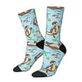 thumbnail image 1 of Balery Cute Otters Calcetas Largas con Estampado para Hombre y Mujer – Suaves y Transpirables, Talla Única (US 5-11), 1 of 6