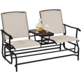 thumbnail image 5 of Gymax Patio 2-Person Glider Rocking Char Loveseat Garden w/ Tempered Glass Table, 5 of 10