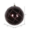 thumbnail image 3 of Vickerman MT198175D 4.75 in. Chocolate Candy Glitter Net Ornament - 3 per Bag, 3 of 3
