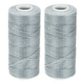 thumbnail image 1 of Unique Bargains Silver Tone Polyester Waxed Leather Sewing Thread, 55 Yards, 2 Pack, 1 of 6
