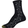 thumbnail image 3 of Gold Toe Women's Designer Collection Midi Socks, 3 Pairs, Black, Grey, Black, Shoe Size: 6-9, 3 of 4