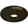 thumbnail image 3 of Ekena Millwork 13 7/8"OD x 3 3/4"ID x 1 1/4"P Tirana Ceiling Medallion (Fits Canopies up to 4 3/4"), Hand-Painted Bronze, 3 of 6