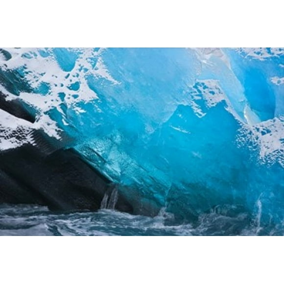 South Georgia Island, Iris Bay, Herz Glacier ice Poster Print by Jaynes Gallery (34 x 23)