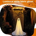 thumbnail image 4 of Decoraciones de Halloween Al Aire Libre -DIY 2piezas Fantasmas Grandes de Tela Iluminada - Lindos Fantasmas con 20 Luces LED de Cadena Se Iluminan, 4 of 8