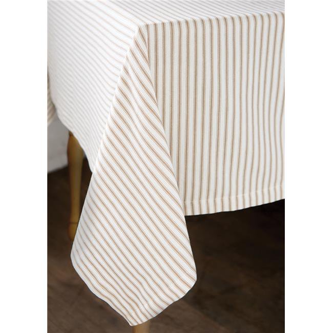60 x 60 in. Ticking Square Tablecloth