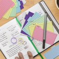 thumbnail image 4 of 300 Pack Index Cards, 3inch X 5inch Ruled Index Cards with Ring, Colored Lined Flash Cards, Both Sid, 4 of 5