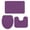 Purple, variant on 3 Piece Bathroom Rug Set, Purple Non Slip Bath Mat with Contour Toilet Mat and Lid Cover, Simple Background Modern Solid Color Monochrome Absorbent Soft Shower Mats for Bathroom