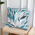 thumbnail image 4 of Abstract Dusty Blue Grey Throw Pillow Covers 18 X 18 in Pack of 2, Dahlia Floral Flowers Petals Pillow Case Decorative Cushion Covers for Couch Bed Sofa Farmhouse Decoration, 4 of 6