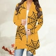 thumbnail image 2 of Pisexur Halloween Cardigan pour Femmes, Cardigan Tricoté Araignée Citrouille Manches Longues Automne Ouvert, 2 of 5