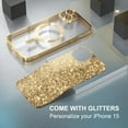 thumbnail image 3 of Magnetic for iPhone 15 Case Compatible with MagSafe [Military Grade Drop Protection] Full Camera Lens Protector Plating Glitter Soft Phone Case for Women Girls, Gold, 3 of 14