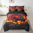 thumbnail image 2 of Erosebridal Fire Truck Bedding Sets Twin Size,Firemen Car Comforter Sets with Sheets,Construction Vehicles Bed in a Bag Twin Size For Kids Boys,Ultra Soft Bedroom Decor Reversible,7-Piece, 2 of 7