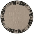 thumbnail image 2 of SAFAVIEH Beach House Teale Distressed Indoor/Outdoor Area Rug, Black/Beige, 6'7" x 6'7" Round, 2 of 9