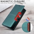 thumbnail image 5 of Leather For Google Pixel 9 / Pixel 9 Pro 6.3-inch Case , RFID Blocking,Flip Color blocking Wallet With Cash Holder Magnetic Closure Shockproof Kickstand Protective Phone Cases Cover,Green, 5 of 10