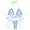 ZB Sky Blue, variant on Swimsuit Women Bathing Suits Holiday Thong 2 Piece Printed Tankinis Halter Swimwear Bikinis Spaghetti Strap Lace Up Young Adult Swimsuits