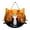 A, variant on Gardjoe Halloween cat head-shaped hanging ornament in orange and black featuring three colorful kittens with pumpkin and autumn leaf for door and wall display.