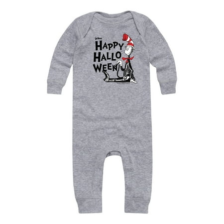 

Dr. Seuss - Happy Halloween Skeleton Cat - Infant Baby Long Sleeve Bodysuit