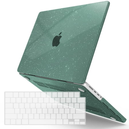 IBENZER Compatible with MacBook Pro 16 Inch Case 2023 2022 2021 M2 A2780 M1 A2485 Pro/Max, Hard Shell Case with Keyboard Cover for Mac Pro 16 with Touch ID, Star Midnight Green, T16X-STAR-MTGN+1