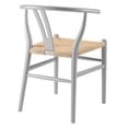 thumbnail image 3 of Modway Amish Dining Wood Side Chair in Light Gray, 3 of 7