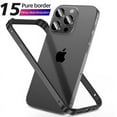 thumbnail image 2 of Hybrid Silicone Frame Aluminum Metal Phone Case for IPhone 16 15 14 13 12 11 Pro Max Better Heat Bumper Blue For i11Pro, 2 of 6