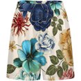 thumbnail image 3 of NICKSUN Shorts de Pyjama Amusants pour Hommes, Bas de Pyjama Doux avec Poches, Floral Coloré, S, 3 of 5