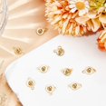 thumbnail image 4 of 20 Pcs 201 Stainless Steel Snap Button Clasps Real 24K Gold Plated Ball and Socket Snap Clasps Round Clasps with 2 Holes Fastener Clasp Connector for DIY Bracelet Necklace, 4 of 7