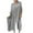 Gray, variant on Elainilye Fashion Dresses for Women 2024 Plus Size Summer Casual Loose Turn-down Collar Slit Solid Long Sleeve Long Dresses,Green