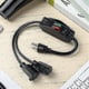thumbnail image 4 of Black Extension Cord Y Splitter With Switched Plug, 1.8ft Us Plug, 4 of 5