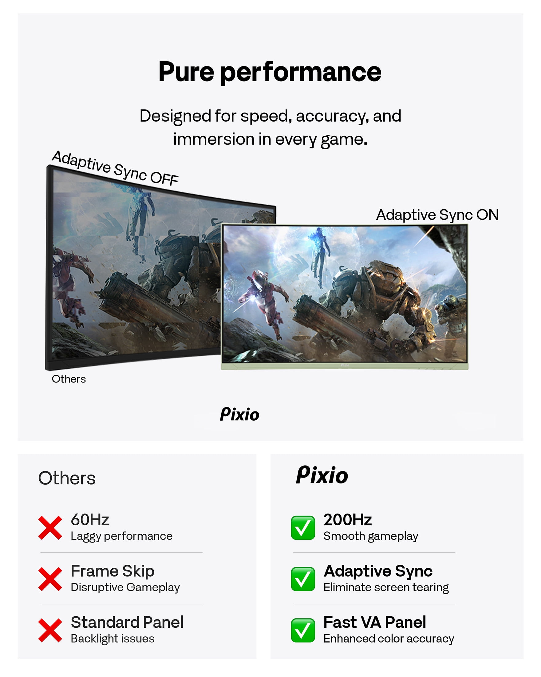 Pixio PXC248 Wave Mint Green 24 inch 200Hz Refresh Rate FHD 1080p Resolution 1500R Curve Fast VA Panel 1ms GTG Response Time Adaptive Sync HDR Curved Gaming Monitor