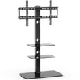 thumbnail image 7 of FITUEYES Universal TV Stand with Swivel Mount Height Adjustable for 32-65 Inch LCD, LED OLED TVs FTT306501GBB, 7 of 7