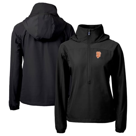 Women s Cutter & Buck Black San Francisco Giants City Connect Charter Eco Recycled Half-Zip Anorak Jacket