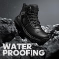 thumbnail image 2 of Botas de senderismo NORTIV 8 NMUMHB2505 impermeables de cuero para hombre, color negro 7.5, 2 of 8