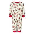 thumbnail image 5 of Elippeo Family Matching Christmas Pajamas, Baby Romper/Snowman Letter Pattern Long Sleeve Tops and Elk Santa Print Pants Sleepwear Set, 5 of 10